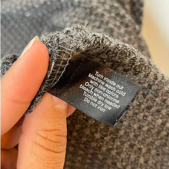 Lane Bryant Sweater Funnel Neck Gray Pullover Women's Plus Size 18/20 Metallic - Picture 8 of 9